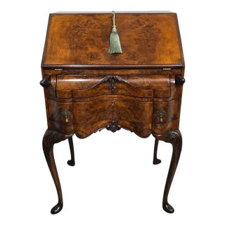 Queen Anne Burr Walnut Bureau, 1910 For Sale