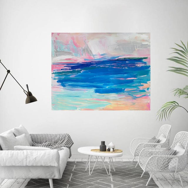 "Caribbean Calling" by Trixie Pitts Large Abstract Oil Painting For Sale In Nashville - Image 6 of 10