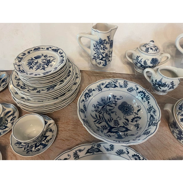 Vintage Blue Danube Onion Dinnerware Set- 53 Pieces For Sale In West Palm - Image 6 of 12