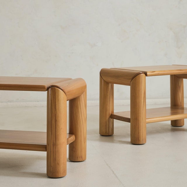 French Elm End Table by Atelier Chauvin, 1970s - 2 Available For Sale In Chicago - Image 6 of 11