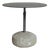 21st Century Poland Deep Charcoal Grey Round Stone-Base Side Table For Sale