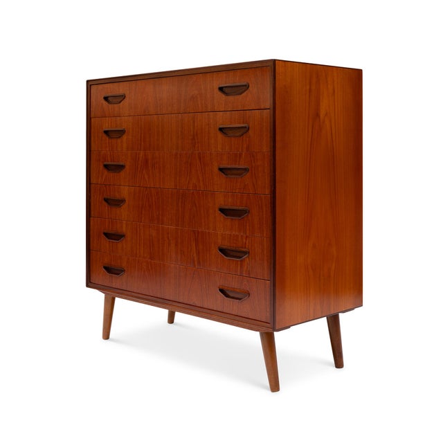 Brown Vintage Danish Mid-Century Six Drawer Teak Dresser For Sale - Image 8 of 8