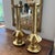 Modernist Mid Century Sculptural Solid Brass Candle Pricks- A Pair For Sale In Providence - Image 6 of 8