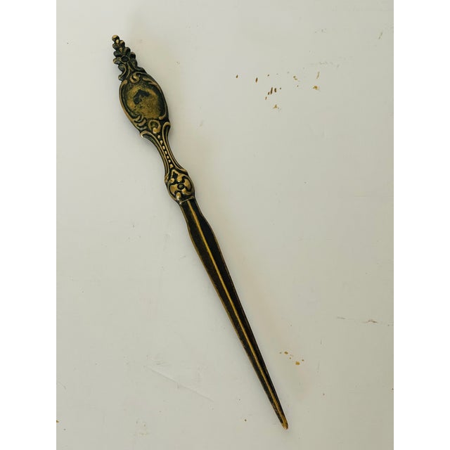 American Antque Bronze Letter Opener For Sale - Image 3 of 3