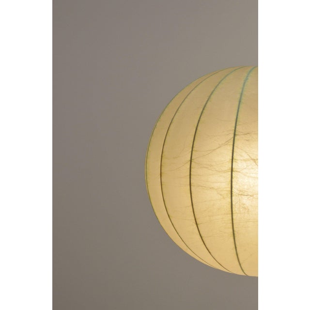 Vintage Cocoon Pendant Lamp attributed to Goldkant Leuchten, 1960s For Sale - Image 4 of 7
