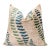 Handmade Velvet Ikat Throw Pillow 20x20 | Organic Dyed Neutral Stripe For Sale