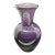 Vintage Lilac-Cased Amethyst Glass Vase, Heavy For Sale