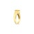 Contemporary Diagonal Princess Cut Diamond Ring .27cttw 14k Yellow Gold, Size 8 For Sale - Image 3 of 3