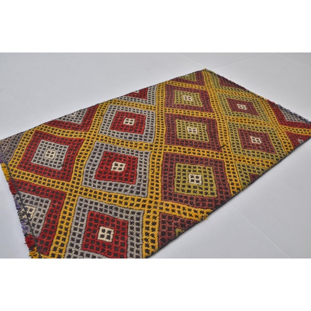 Vintage Small Decorative Rug For Sale - Image 4 of 7