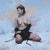 Nude with Light Blue by Jacob Dhein | Oil on Panel Nude figure seated against a light blue background. For Sale