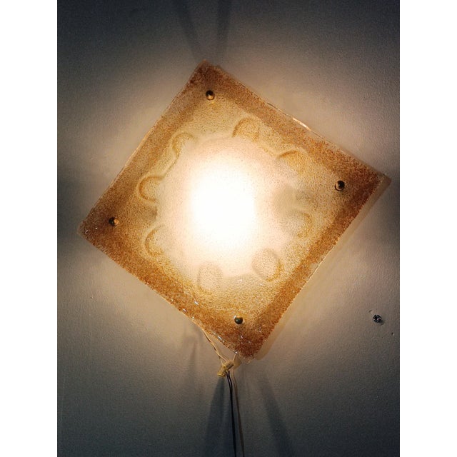 White Murano Glass Wall Sconce from Mazzega, 1970s For Sale - Image 8 of 10
