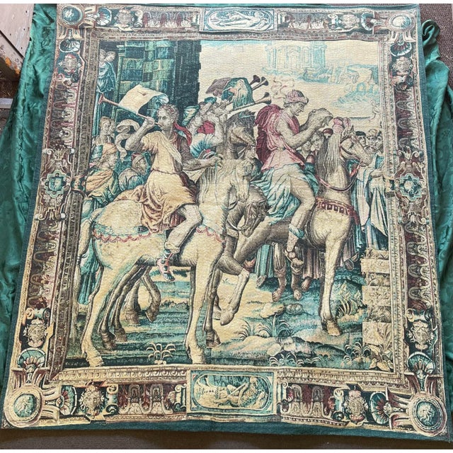 French Tapestry Musuem Replica With Coa "Les Herauts" For Sale In San Francisco - Image 6 of 6
