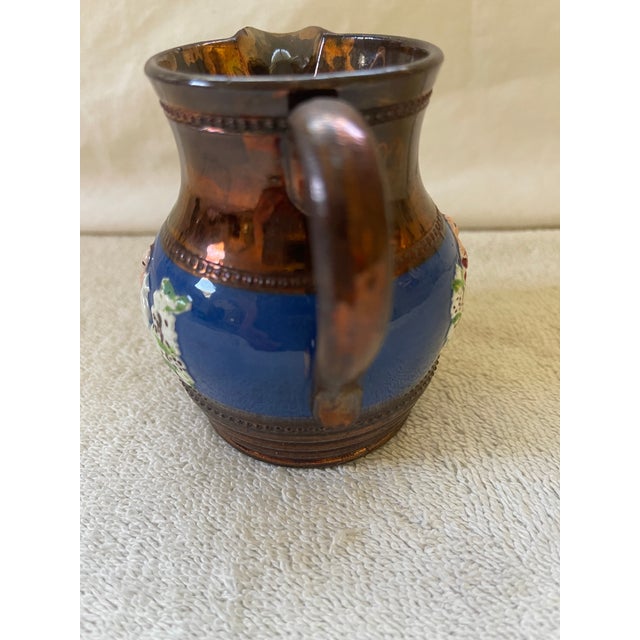 Victorian Antique English Lusterware Copper Glaze Small Jug For Sale - Image 3 of 8