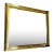 Windsor Art Large Brass-Plated Aluminum Wall Mirror, Usa, Mid-Century Modern For Sale