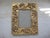 This is a Gorgeous! Vintage Gold Sculptural Relief Cherub Design Table / Desk Top Picture Frame 11" X 9" that has Cherubs...