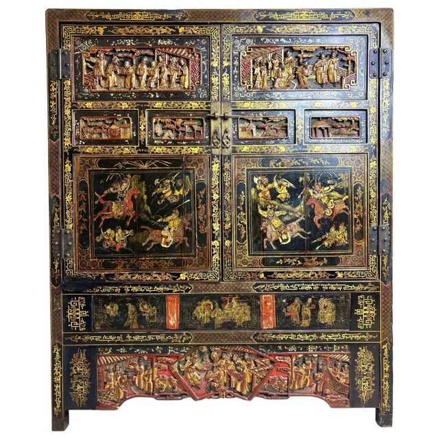 Qing Dynasty Chinese Inlaid Cabinet, 1890s For Sale - Image 6 of 6