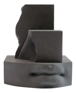 Hermes Black Concrete Sculpture