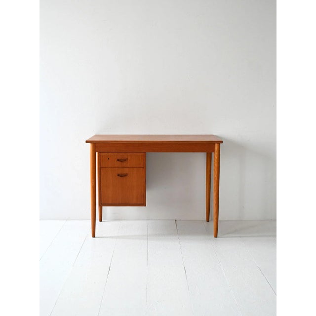 Vintage Scandinavian Desk with Adjustable Drawers, 1950s For Sale - Image 6 of 10
