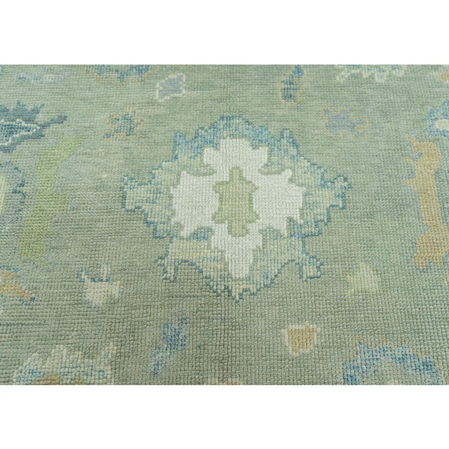 Turkish Turkish Oushak Rug 6'1" x 9'1" #19127 For Sale - Image 3 of 8