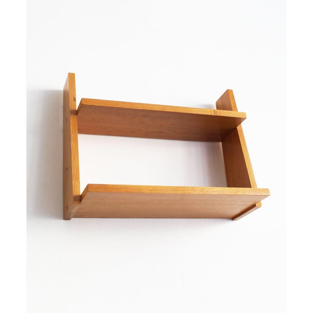 Mid-Century Beech Wall Shelf, Czechoslovakia, 1960s For Sale - Image 6 of 12