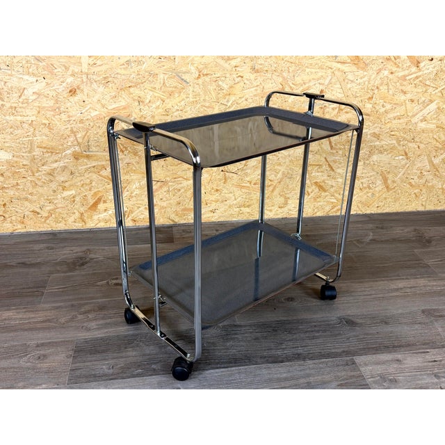 Vintage Space Age Serving Trolley in Metal and Plastic, 1970s For Sale - Image 11 of 15
