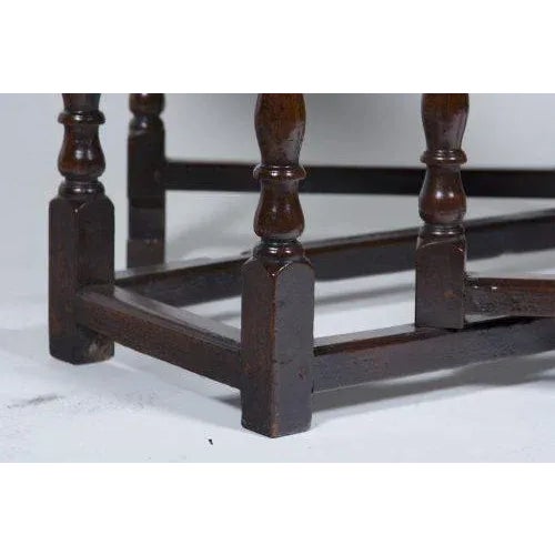 Antique English Oak Drop Leaf Table For Sale - Image 4 of 5