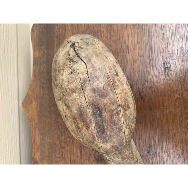 19th Century French Country Hand-Carved Wooden Spoon For Sale - Image 9 of 11