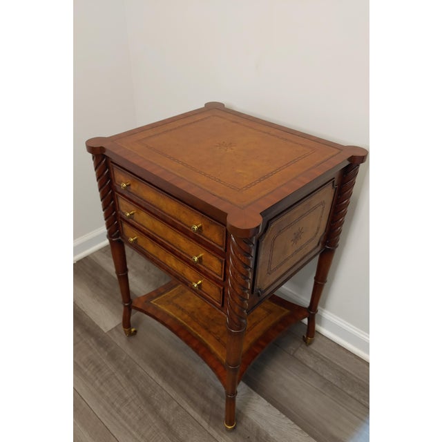1910s Attributed to Maitland Smith 3 Drawer End Table For Sale In Charlotte - Image 6 of 8