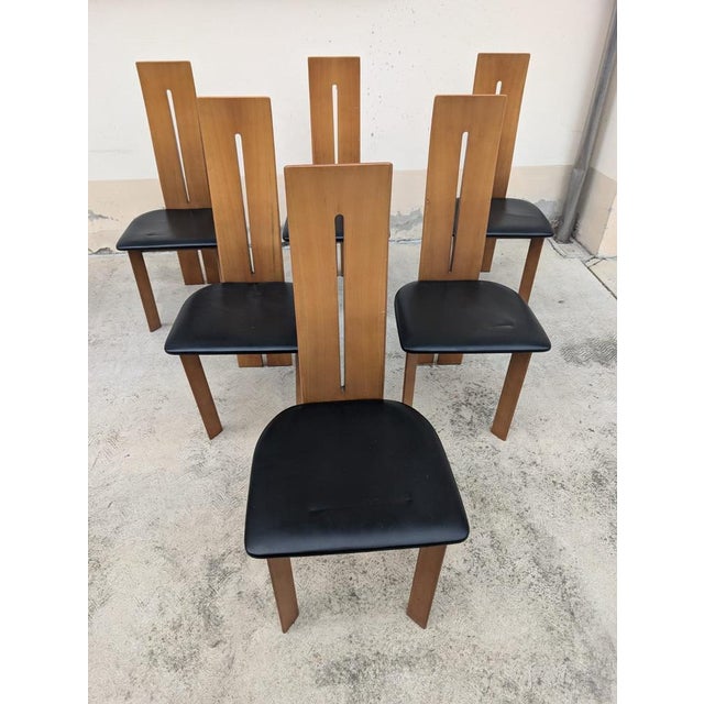 1970s Chairs by Mario Marenco for Mobilgirgi, 1970s, Set of 6 For Sale - Image 5 of 14