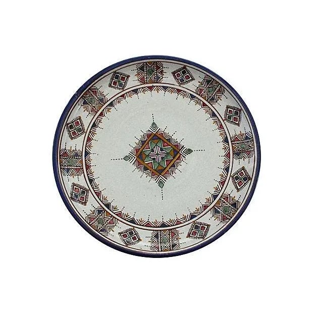 Tribal Late 20th Century Moroccan Ceramic Plate For Sale - Image 3 of 3
