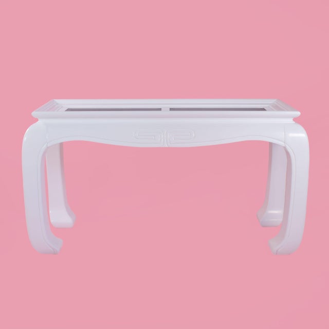 Ming Style Console in nice as found condition. There are minor scuffs, scrapes and wear to the Newly Lacquered finish....