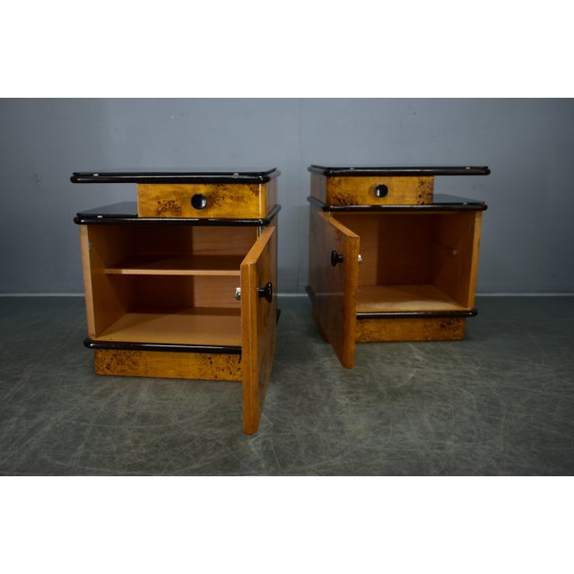 1940s Bedside Tables by Jindrich Halabala, Former Czechoslovakia, 1940s, Set of 2 For Sale - Image 5 of 18