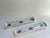 Vintage Pair of Andre Prevot for Limoges, France narrow, adorned White Porcelain Trays. Serving. Vanity. Dresser. Desk....