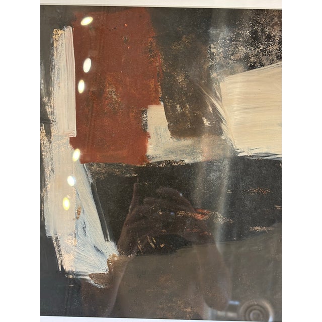 Abstract Abstract Expressionist Painting in Custom Frame by Ruth Aizuss Migdal For Sale - Image 3 of 4