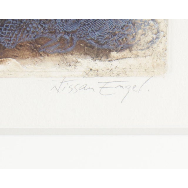 Blue “Oratorio” Abstract Etching by Nissan Engel For Sale - Image 8 of 9