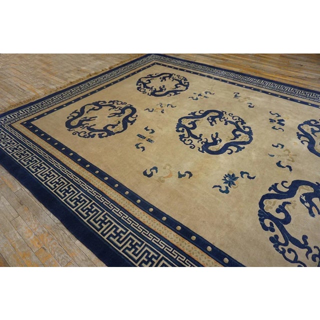 Antique Chinese Peking Rug For Sale - Image 9 of 11