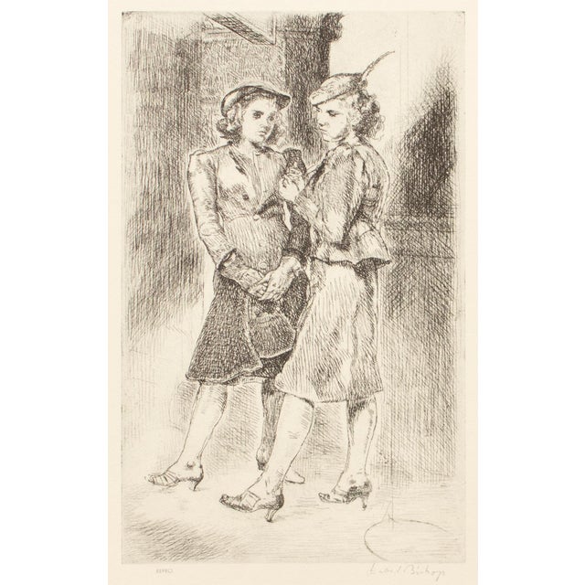 1939 After Isabel Bishop "Office Girls", First Edition Period Offset Lithograph For Sale - Image 9 of 10