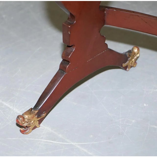 Metal Chinese Brown Lacqurered Tables, 1880s, Set of 4 For Sale - Image 7 of 17