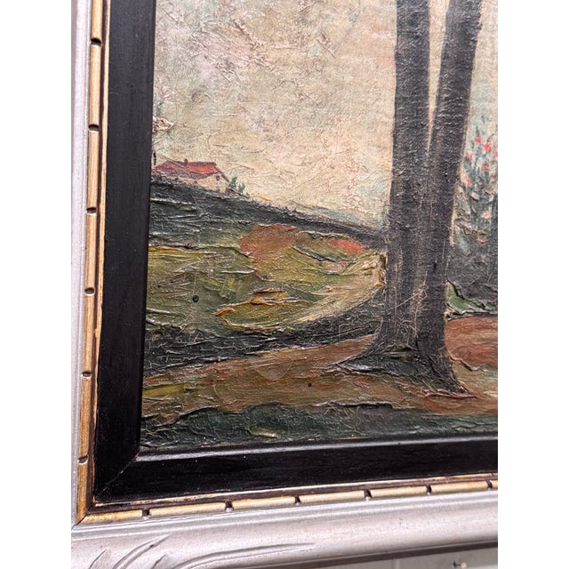 19th Century Belgian Flemish Oil Woman by the Shrine For Sale - Image 9 of 12