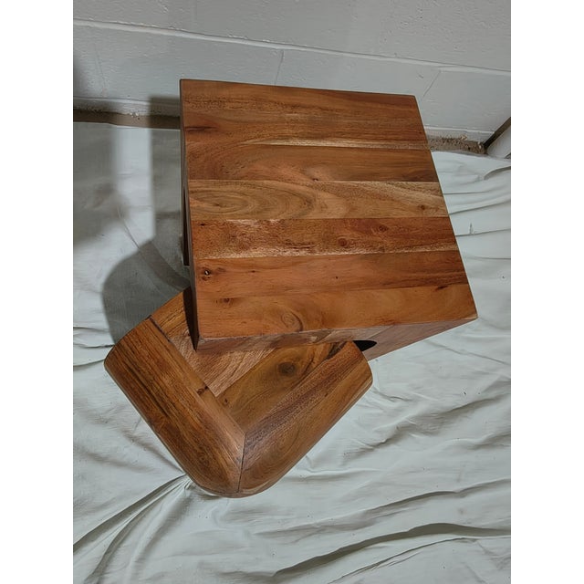 2000 - 2009 Pair of Accent Stacking Tables Cubism Bauhaus Styling For Sale - Image 5 of 9