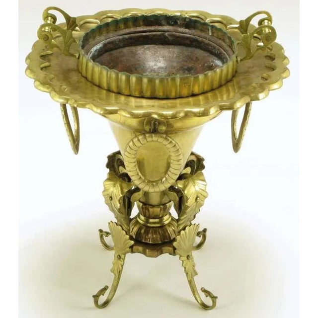 Mid 20th Century Moroccan Pierced and Ornamented Brass Coal Burning Stove For Sale - Image 5 of 7