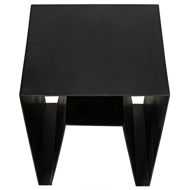 Not Yet Made - Made To Order NOIR Quintin Side Table in Black Metal For Sale - Image 5 of 8