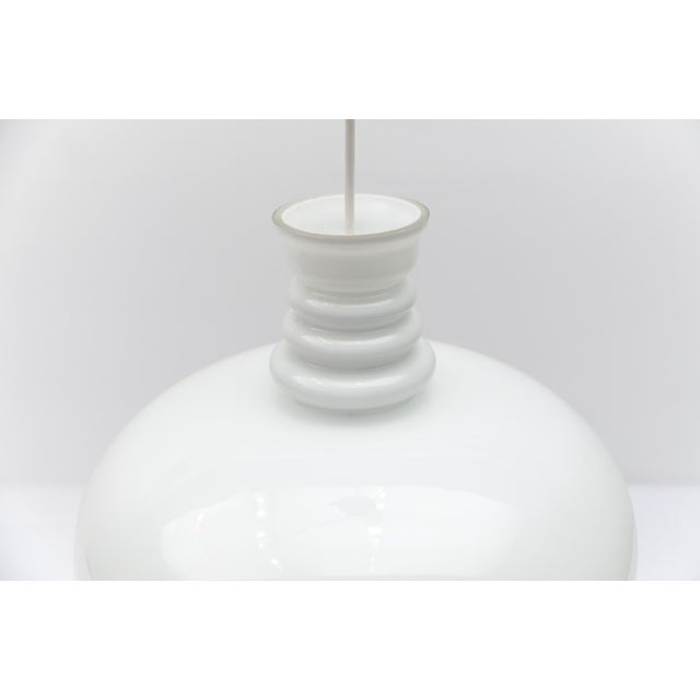 White Milk Glass Ceiling Lamp from Peill & Putzler, 1960s For Sale - Image 12 of 13