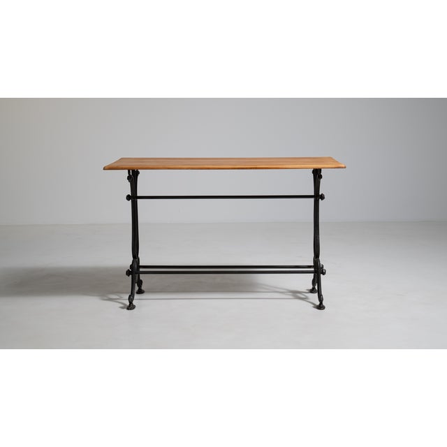 Cast Iron Bistro Table, Antique, France, Early 20th Century For Sale - Image 4 of 14