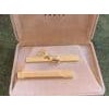 Metal Vintage Nina Ricci Set 2 Gold-Tone Tie Clips With Logo Circa "1980" Original For Sale - Image 7 of 18