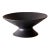 Medium Handcrafted Ceramic Pedestal Bowl by NPage Studio X Lostine in Coal Black For Sale