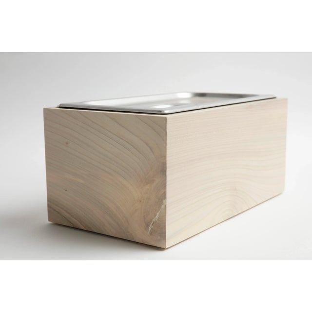 Countertop Compost Bin - Noaway© in Magnolia Wood and Stainless Steel For Sale In Birmingham - Image 6 of 9