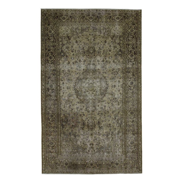 Vintage Hand-Knotted Middle Eastern Rug with Ornaments For Sale