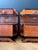 Pair of Art Deco style tables. Two drawers and two small, functional storage compartments. 1960s. In very good condition....