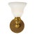 Chapman & Myers for Visual Comfort Signature Boston Functional Single Light in Hand-Rubbed Antique Brass with White Glass For Sale